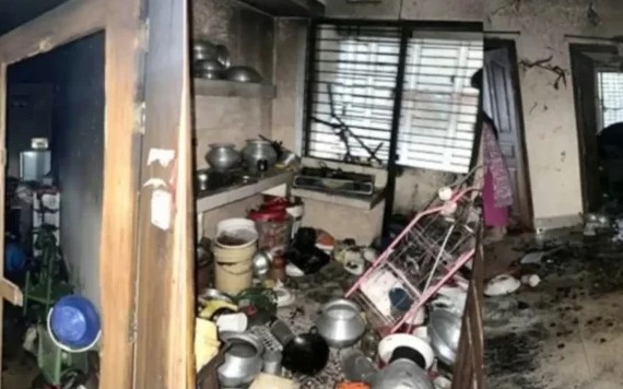 গ্যাস সিলিন্ডার বিস্ফোরণে একই পরিবারের ৪ জন দগ্ধ